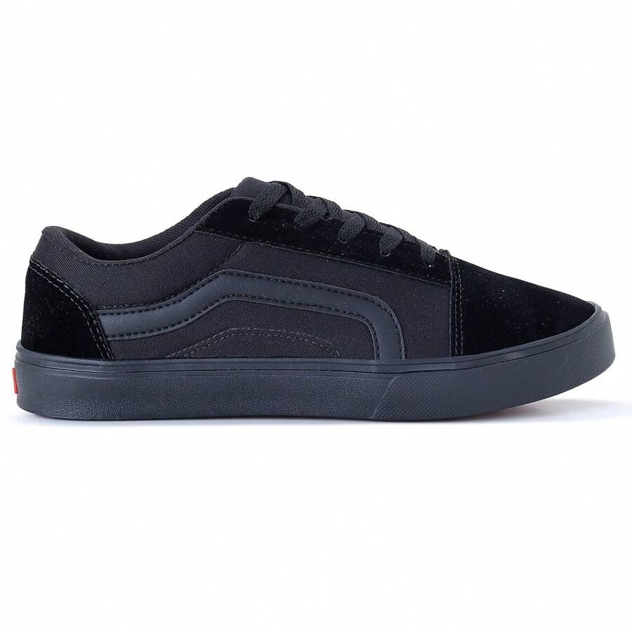 Tenis Wayke old Sckool Casual, Leve, Macio e Confortavel - Preto - Visão 1