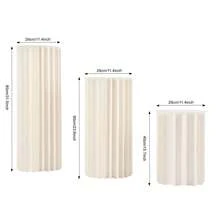 3-Piece Cardboard Flower Rack, Flower Rack, Used For Family Gatherings And Wedding Decorations, Rectangular Flower Rack Outdoor Decor - White - View 3