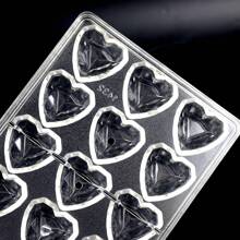 21-Cavity Polycarbonate Material Heart-Shaped Chocolate/Candy Mould, Handmade Confectionery DIY Mold, Suitable For Valentine's Day