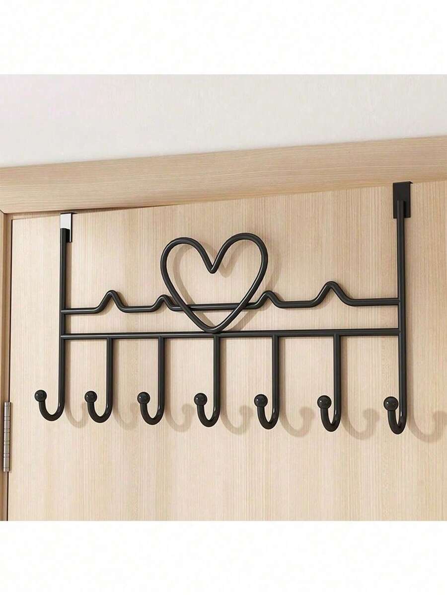 Gancho para puerta Perchero Gancho Para Puerta Colgador De Ropa Gancho De Pared Para Abrigos De Puerta, Gancho Para Ropa De Pared Con 7 Ganchos, Gancho Para Toallas Y Abrigos