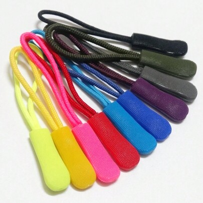 10pcs Colorful Zipper Pull Cord Zip Puller High-Quality Replacement Ends Lock Zips Travel Bags Clip Buckle Sport Garment Parts