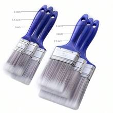 Set de 6 piezas Pinceles multiusos para pintar paredes, cerdas suaves de PET, duraderos, con mango de ABS, herramientas para pintura al óleo y decoración del hogar
