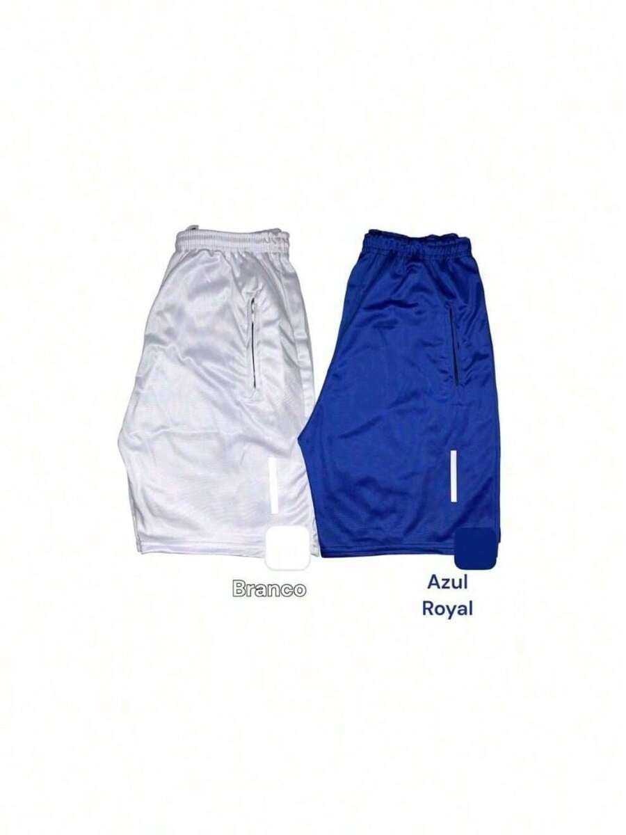 Kit 2 Dry Fit Bermuda Shorts Sports Training With Zipper Pocket! Resale - 紫紅色 - 查看 1