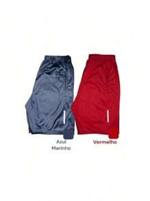 Kit 2 Shorts Bermuda Dry Fit Esportiva Treino Com Ziper no Bolso ! Cor variaodo - Bronze - Visão 1