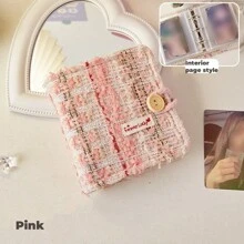 1PC 布艺一宫格卡片相册可爱迷你相册笔记本收纳卡相册 - 彩色 - 查看 9