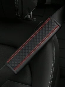 MEIKAXIU 1pc PU Leather Embossed Car Seat Belt Cover Protector, Universal Car Interior Decorative Accessories, All Season,Car Acessesories - 均碼 - 查看 12
