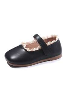 1 Pasang Sepatu Kasual Model Putri Musim Semi yang Nyaman dan Modis, Warna Polos, dengan Tali dan Perekat Velcro - Hitam - View 8
