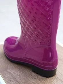Botas de lluvia de mujer reflectantes y a prueba de agua de moda, zapatos de trabajo al aire libre antideslizantes para el agua
