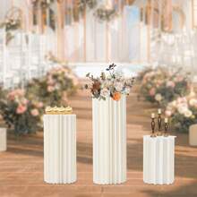 3-Piece Cardboard Flower Rack, Flower Rack, Used For Family Gatherings And Wedding Decorations, Rectangular Flower Rack Outdoor Decor - White - View 8