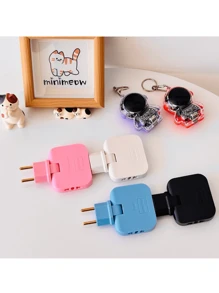 Adaptador De Tomada Benjamin Dobrável Universal Plug Colorido Conversor Europeu T 3 Saídas Bivolt Energia Articulado