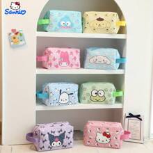 Sanrio Sanrio Hello Kitty & Friends Cartoon Cute Cosmetic Bag, Toiletry Bag With Handle, Large Capacity Travel Organizer Bag, Suitable For Melody, Kuromi, Pompompurin, Designs, 1pc Or 3pcs Set Available