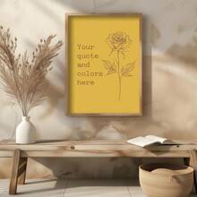 1pc,Custom Quote Printing,Personalized Printing,Custom Printed Wall Art,Typewriter Printing,Printed Wall Art,Custom Motivational Quote,Personalized Custom Poster,Minimalist Style,Custom Florals,Best Gift,Unframed Gifts Birthday Graduation