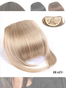Natural Straight Synthetic Bangs High Temperature Fiber Clip-In Full Bangs With Fringe Of Hair 6 Inch Elegant Women's Clip-In Synthetic Hair Bangs With Sideburns - Perfect For Daily Use & Instant Style Upgrade Synthetic Women's Hair Short Straight Bangs Brown Black Red Wig Clip In Hairpieces For Black Heat Resistant Fiber