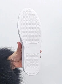 Women's Flat Shoes, Casual Flat Shoes, Classic White Sneakers, Comfortable & Versatile, Indoor Work Shoes, Outdoor Wear, Casual Sports Shoes, Slip-On Loafers, Ladies Shoes - White - View 6