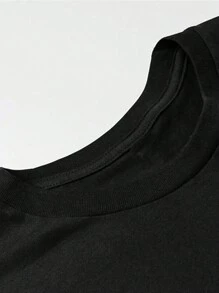 Lulu's wish Camiseta de moda nueva para niños pequeños, camiseta negra de manga corta con estampado de rock para niños