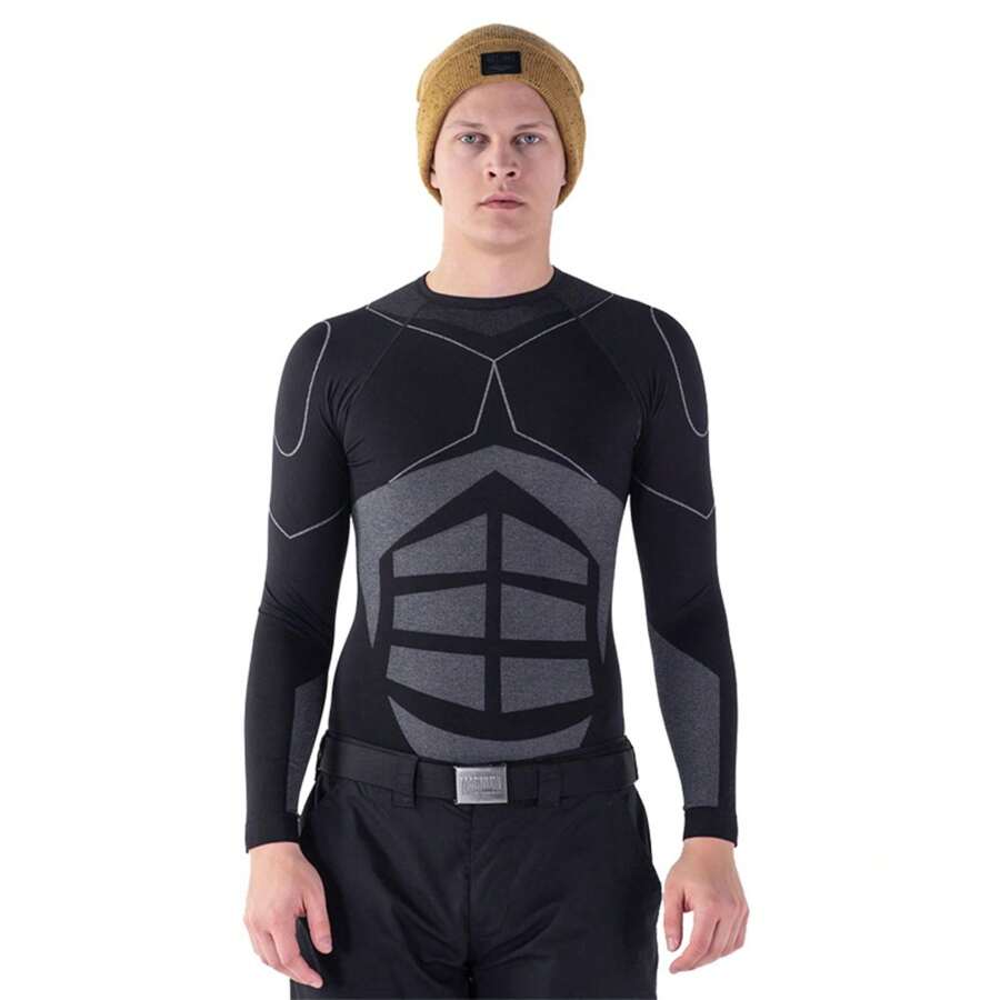 Magnum Mens Jupiter Base Layer Top (Black) - 75% Polyamide/25% Polyester - 黑色 - 查看 1