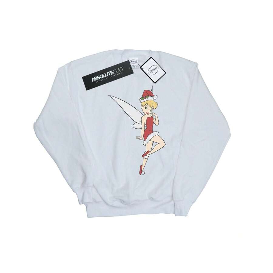 Disney Heren Tinker Bell Kersttrui (Wit)