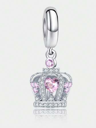 1Pc Fashionable Crown Series Charm Bead Fit For Women Bracelets Bangles DIY Jewelry Making  And Daily Outfit Matching Jewelry Decoration For Girls