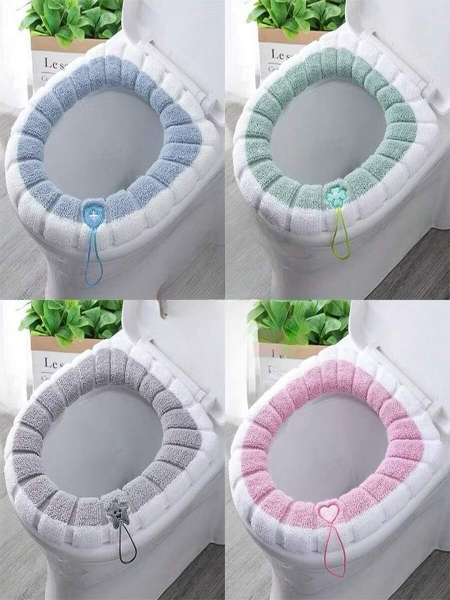 Toilet Seat Cover Comfortable Washable Sanitary Pad For Bathroom - Multicolor - View 1