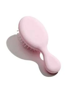 1 件女士简约粉色带手柄软垫迷你梳子，用于去角质头皮按摩，适用于湿发或干发，造型和美发工具，日常使用舒适，蓬松造型配件适合所有发型，适合家庭和旅行使用，便携式日常旅行软垫梳子，旅行必备品，返校学习用品，度假露营必需品，夏季配饰，护发，女孩礼物。 - 彩色 - 查看 3