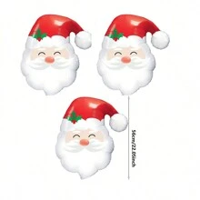 5 cái/3 cái/bộ Ông già Noel, Bóng tròn & Bóng hình ngôi sao năm cánh, Trang trí bóng bay Ông già Noel cho Tiệc năm mới, Lễ kỷ niệm sinh nhật - Nhiều màu - Xem 4