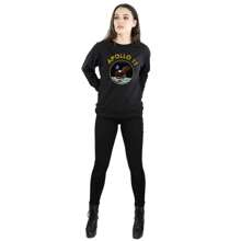 NASA Womens/Ladies Classic Apollo 11 Sweatshirt (Black) - 280gsm 50% Cotton/50% Polyester - Black - View 3