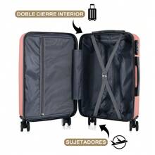 20-Inch Hard-Shell Travel Suitcase For Carry-On, Hand Luggage With 4 Wheels And Integrated Lock, Variety Of Colors - Blue - View 4