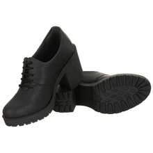 Women's Oxford Dress Shoes With Tractor-Shaped Low-Heeled Booties - 黑色 - 查看 2