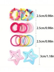Set di 875 accessori per capelli - fasce, fermagli, mollette, elastici, nastri, confezione regalo per ragazze
