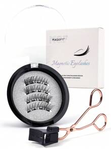 MAGEFY Bộ 1 cặp mi giả CC Curl từ tính - Mi giả tự nhiên có thể tái sử dụng kèm kẹp từ tính, mi giả chồn 8-12mm dùng hàng ngày, không thấm nước, mi giả truyện tranh không cần keo, kiểu đuôi nhọn truyện tranh, đuôi mắt dài giúp cả hai mắt to hơn, mi giả mềm mại, mỏng nhẹ dùng hàng ngày, mi giả manga, vật dụng thiết yếu khi đi du lịch, mi giả, lông mi giả, lông mi giả - Mi tự nhiên - Xem 4