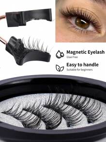MAGEFY Bộ 1 cặp mi giả CC Curl từ tính - Mi giả tự nhiên có thể tái sử dụng kèm kẹp từ tính, mi giả chồn 8-12mm dùng hàng ngày, không thấm nước, mi giả truyện tranh không cần keo, kiểu đuôi nhọn truyện tranh, đuôi mắt dài giúp cả hai mắt to hơn, mi giả mềm mại, mỏng nhẹ dùng hàng ngày, mi giả manga, vật dụng thiết yếu khi đi du lịch, mi giả, lông mi giả, lông mi giả - Mi tự nhiên - Xem 2