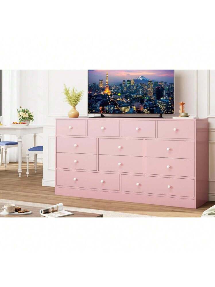 chinese dress ladies Amazon.com: UEV 6 Drawer Dresser for Bedroom,Pink Dresser with Wide Drawers  and Metal Handles,Modern Chest for Bedroom,Living Room,Entryway(Large Pink)  : Home & Kitchen main image 0