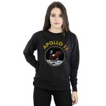 NASA Womens/Ladies Classic Apollo 11 Sweatshirt (Black) - 280gsm 50% Cotton/50% Polyester - Black - View 2