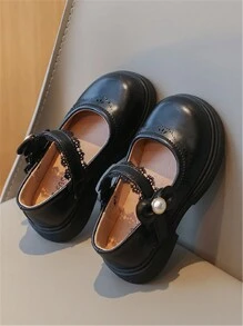 1 par de zapatos planos tipo princesa para niñas con adorno de flores, cómodos y con , de moda para la primavera