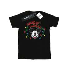 Disney Koszulka męska Mickey Mouse Christmas Light Bulbs (Sport Grey)