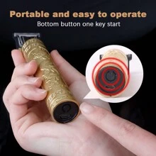 1pc USB Rechargeable Multi-Function Men's Hair Clipper & Electric Shaver Set, Cordless Trimmer Kit For Haircut And Shaving, Includes Comb, Professional Beard Trimmer, Portable Hair Cutting & Shaving Tool