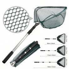 Retractable Landing Fishing Net 190cm-5cm With Telescoping Pole Handle Foldable Freshwater Fish Catching Releasing - 41-78cm - View 3