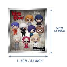 Crunchyroll 1 件东京食尸鬼官方授权神秘盲盒袋夹 3D 动漫人物系列吊坠钥匙扣分体金木研或其他人物随机一个万圣节圣诞节周年派对礼物送给最好的朋友家人粉丝 - 彩色 - 查看 2