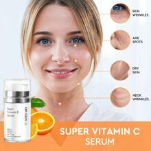 胶原蛋白和维生素 C 精华和日霜 - 经皮肤科医生测试的韩国护肤品，可去除黑斑和亮白 - 抗衰老祛痘面部精华 - 不含动物成分 - 适合所有皮肤类型