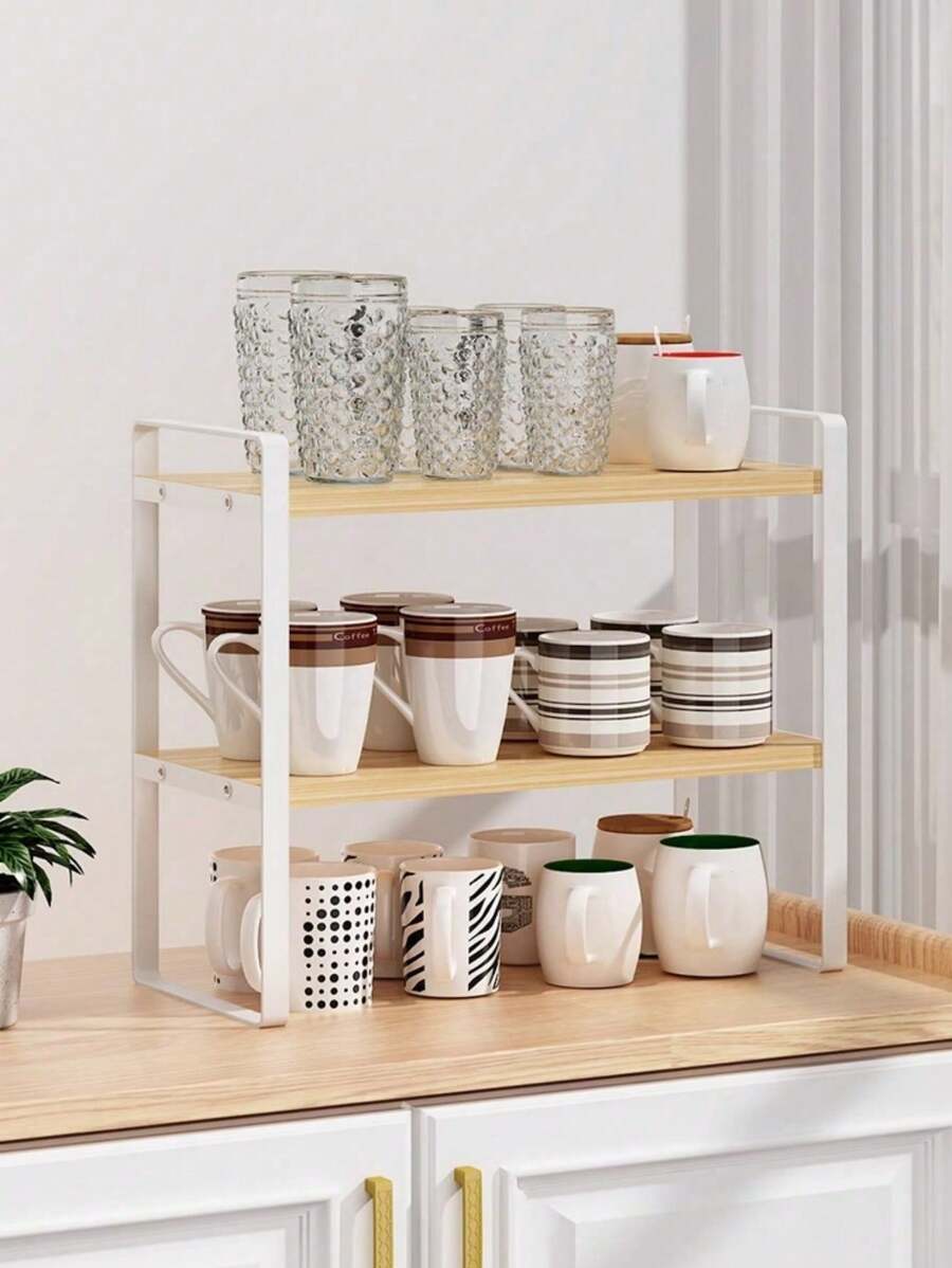 1pc Multi-Layer Storage Rack, Adjustable Height Desktop Storage Shelf, Standing Shelf For Storing Books, Bedroom Study Room Accessories, Home Organization And Storage Supplies