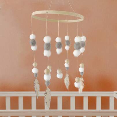 Nerdichic Baby Crib Mobile For Girls Boys, Nursery Mobile For Bassinet, Boho Crib Nursery Decor, Hanging Mobile Accessories For Infant Bedroom Newborn Baby Shower Gift - Feather
