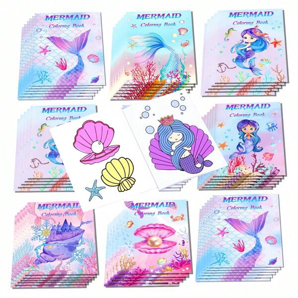 Livro de colorir DIY com tema de sereia para crianças, livro de atividades de desenho e rabiscos divertido e criativo com cenas subaquáticas mágicas, ideal para rabiscar, esboçar e aprender sobre criaturas marinhas, ótimo para amantes de sereias e jovens artistas aspirantes