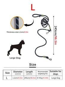 1pc Reflective Nylon Material Hand-Free Dog Leash, Adjustable Shoulder Crossbody Walking Strap For Small/Medium/Large Dogs