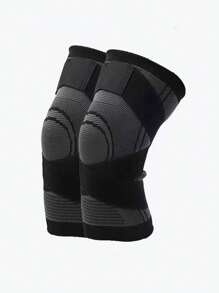 Rodilleras de compresión deportiva con correa de nailon y amortiguación de impactos, para senderismo al aire libre, ciclismo, fútbol, baloncesto, correr, con soporte transpirable y antideslizante para hombres y mujeres