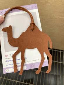 1 bucată culoare solidă PU modă minimalist drăguț interesant breloc cămilă, pandantiv mașină, rucsac, geantă de umăr, geantă de tote, etichetă de bagaje, potrivit pentru cupluri, studenți, bărbați, femei, utilizare de zi cu zi, întâlniri, vacanțe, călătorii, navetă, cadou ideal pentru iubit /Iubita, Mama, Copii De Ziua Îndrăgostiților