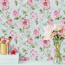 1 Roll Pink Peony Pattern Self-Adhesive Wallpaper, Easy To Peel And Stick, Waterproof And Removable, For Living Room, Kitchen, Bedroom, Dorm, Outdoor Garden Decor, Furniture Renovation, Aesthetic Wallpaper Room Decor Home Decor Wall Decor Bathroom Decor Bedroom Decor Room Decoration Stuff Living Room Decor House Decor Home Decor Living Room Wall Paper Stickers