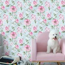 1 Roll Pink Peony Pattern Self-Adhesive Wallpaper, Easy To Peel And Stick, Waterproof And Removable, For Living Room, Kitchen, Bedroom, Dorm, Outdoor Garden Decor, Furniture Renovation, Aesthetic Wallpaper Room Decor Home Decor Wall Decor Bathroom Decor Bedroom Decor Room Decoration Stuff Living Room Decor House Decor Home Decor Living Room Wall Paper Stickers