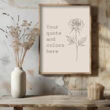 1pc,Custom Quote Printing,Personalized Printing,Custom Printed Wall Art,Typewriter Printing,Printed Wall Art,Custom Motivational Quote,Personalized Custom Poster,Minimalist Style,Custom Florals,Best Gift,Unframed Gifts Birthday Graduation