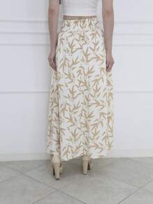 Steve Store Women's Fashion Viscose Fabric Skirt With Lining, Has Pocket And Slit On The Sides - Caqui Bambu - View 4