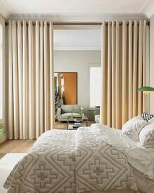 Tension Shower Curtain Rods No Drilling, 29 To 85 Inch, Spring Tension Curtain Rods For Windows, Adjustable Shower Rod For Bathroom, Heavy Duty Tension Rods Fits Various Wall Types, Black-Good - 棕色 - 查看 6